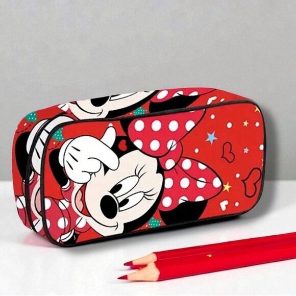 Disney Other - Disney Minnie Mouse Red White Pen Pencil Case Multipurpose Storage Case NEW